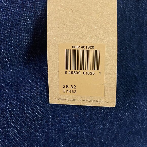 NWT Levi's 514 Straight Leg Jeans Men's 38 x 32 Regular Fit Blue Stretch - Picture 6 of 16